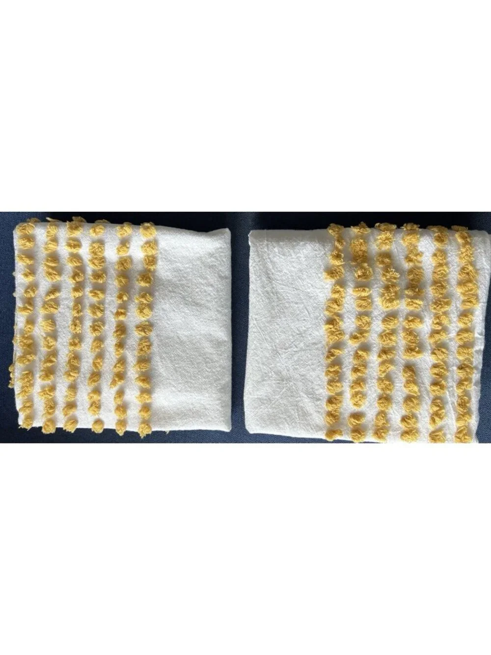 CHENILLE King Pillowcase PAIR URBAN STUDIO Linen White Gold Art Deco 100% Cotton